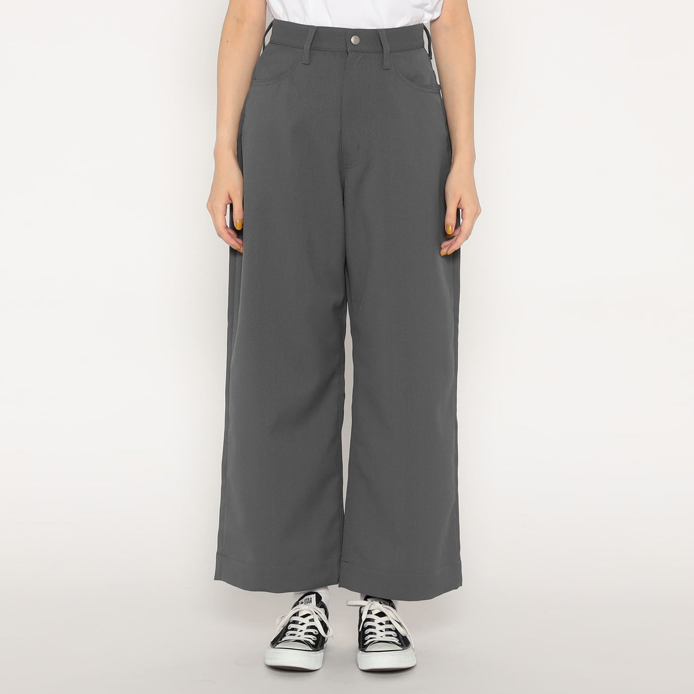 WOMEN'S STRETCH TWILL WIDE PANTS