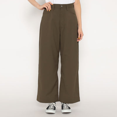 WOMEN'S STRETCH TWILL WIDE PANTS