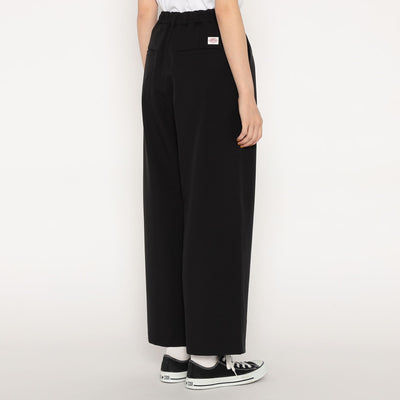 WOMEN'S MELANGE TWILL 2TUCK WIDE PANTS