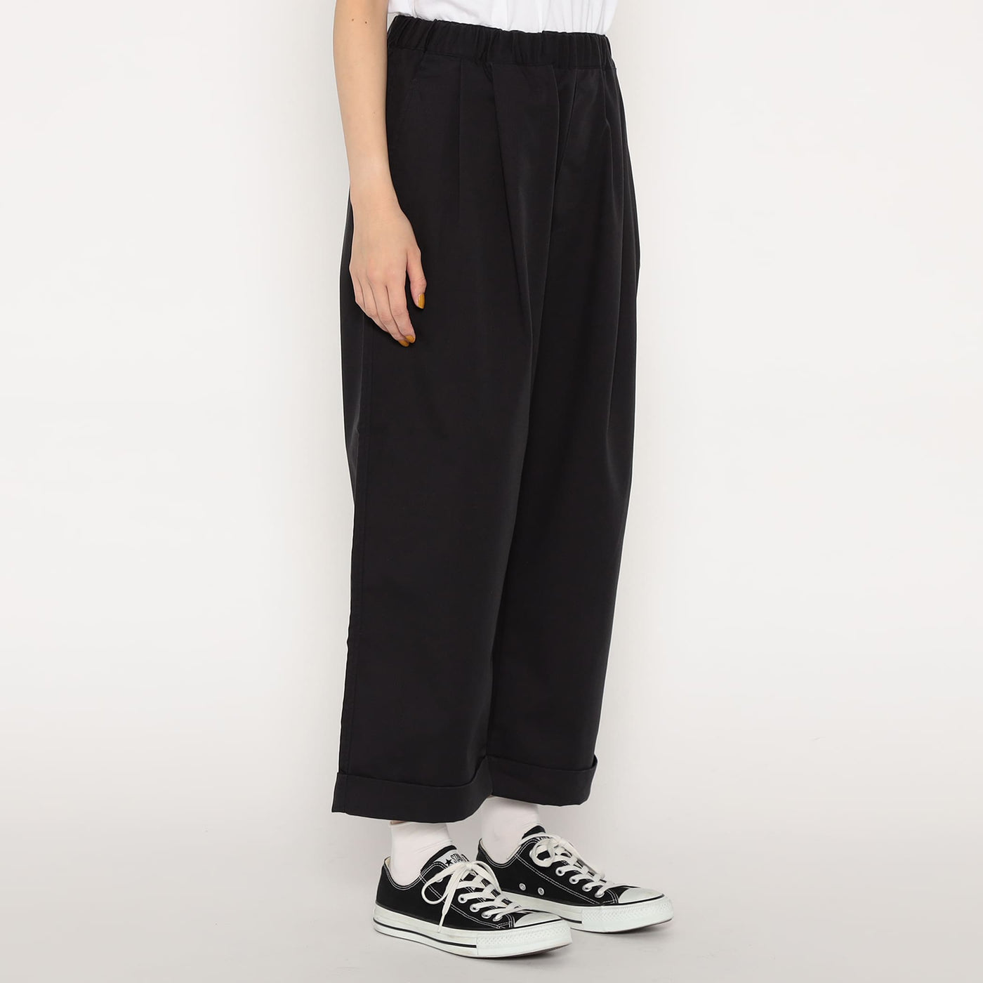 WOMEN'S T/C TWILL EASY CROPPED PANTS