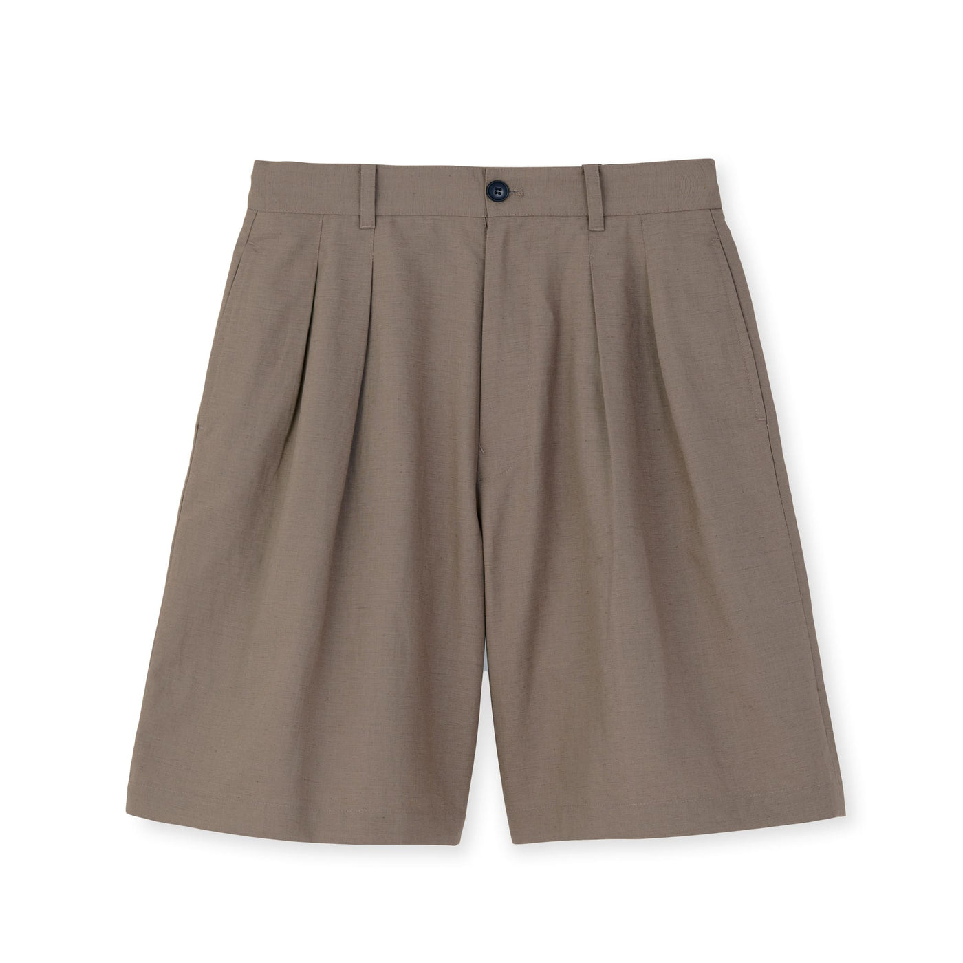 WOMEN'S LINEN-BLEND DOUBLE PLEATED SHORTS