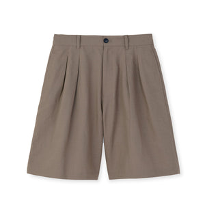 WOMEN'S LINEN-BLEND DOUBLE PLEATED SHORTS