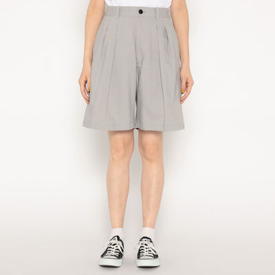 WOMEN'S LINEN-BLEND DOUBLE PLEATED SHORTS