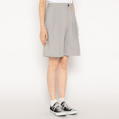 WOMEN'S LINEN-BLEND DOUBLE PLEATED SHORTS