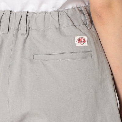 WOMEN'S LINEN-BLEND DOUBLE PLEATED SHORTS