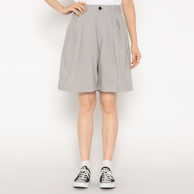 WOMEN'S LINEN-BLEND DOUBLE PLEATED SHORTS