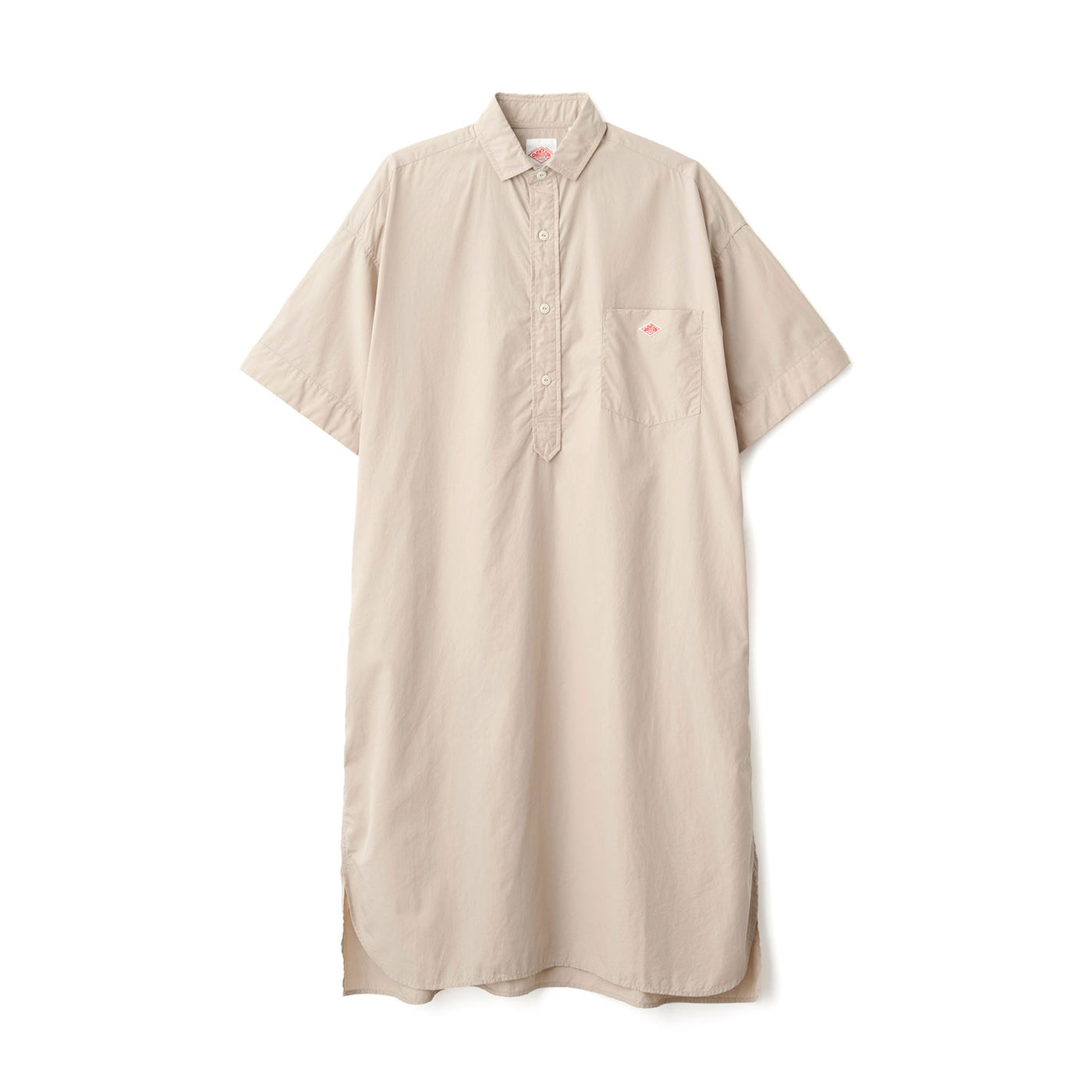 WOMEN'S COTTON POPLIN PULLOVER SHIRT DRESS