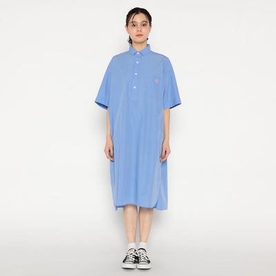 WOMEN'S COTTON POPLIN PULLOVER SHIRT DRESS