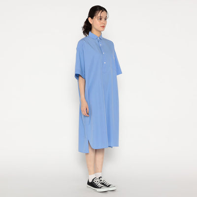WOMEN'S COTTON POPLIN PULLOVER SHIRT DRESS