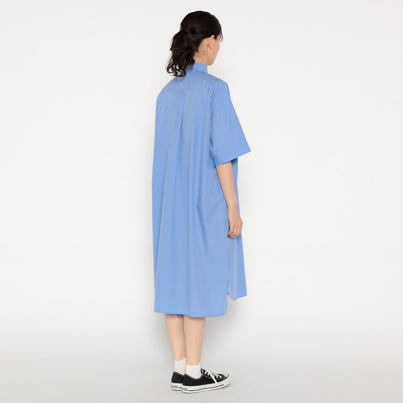 WOMEN'S COTTON POPLIN PULLOVER SHIRT DRESS