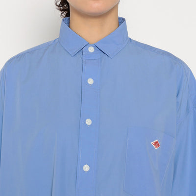 WOMEN'S COTTON POPLIN PULLOVER SHIRT DRESS