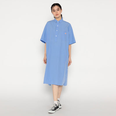WOMEN'S COTTON POPLIN PULLOVER SHIRT DRESS