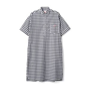 WOMEN'S COTTON POPLIN PULLOVER SHIRT DRESS PLAID