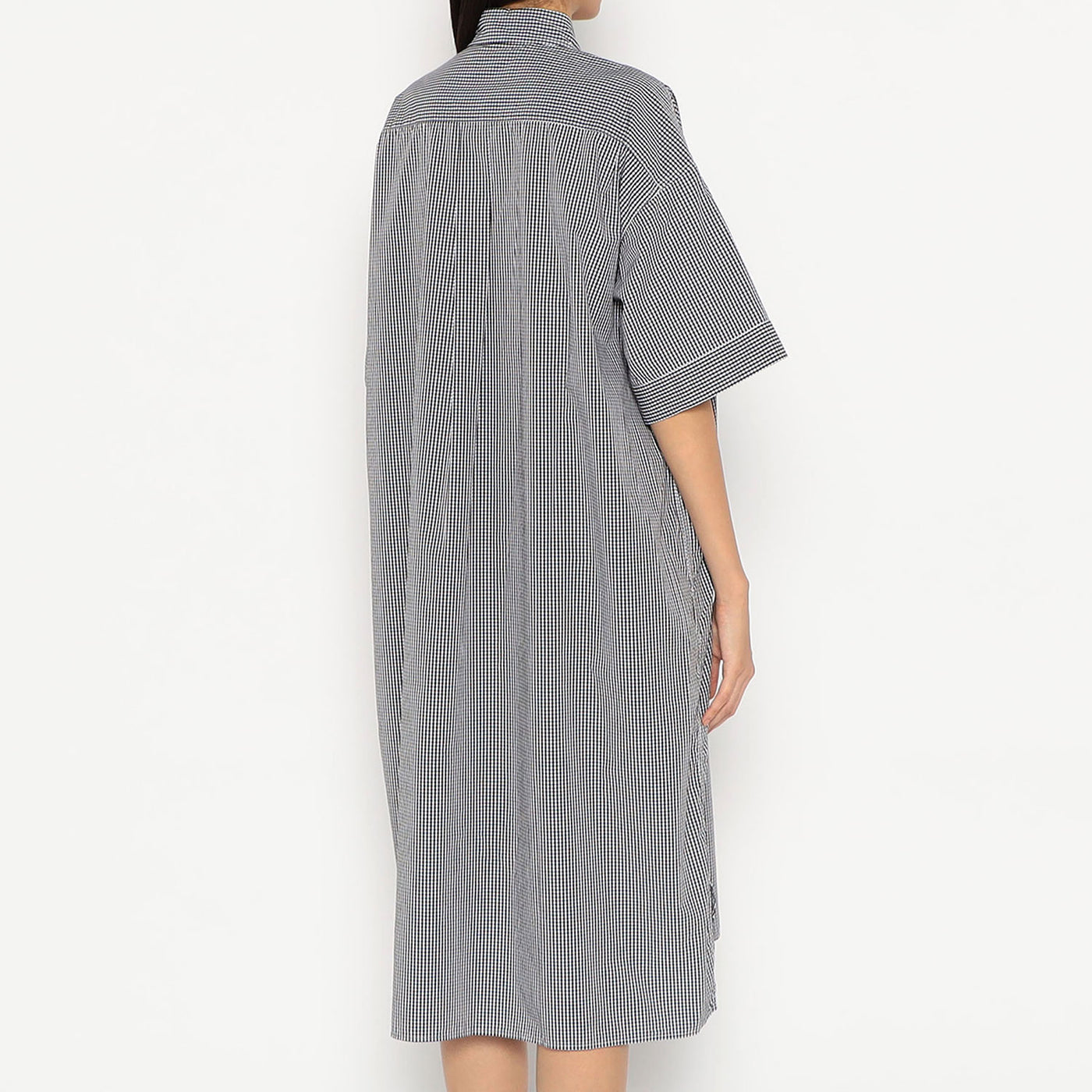 WOMEN'S COTTON POPLIN PULLOVER SHIRT DRESS PLAID