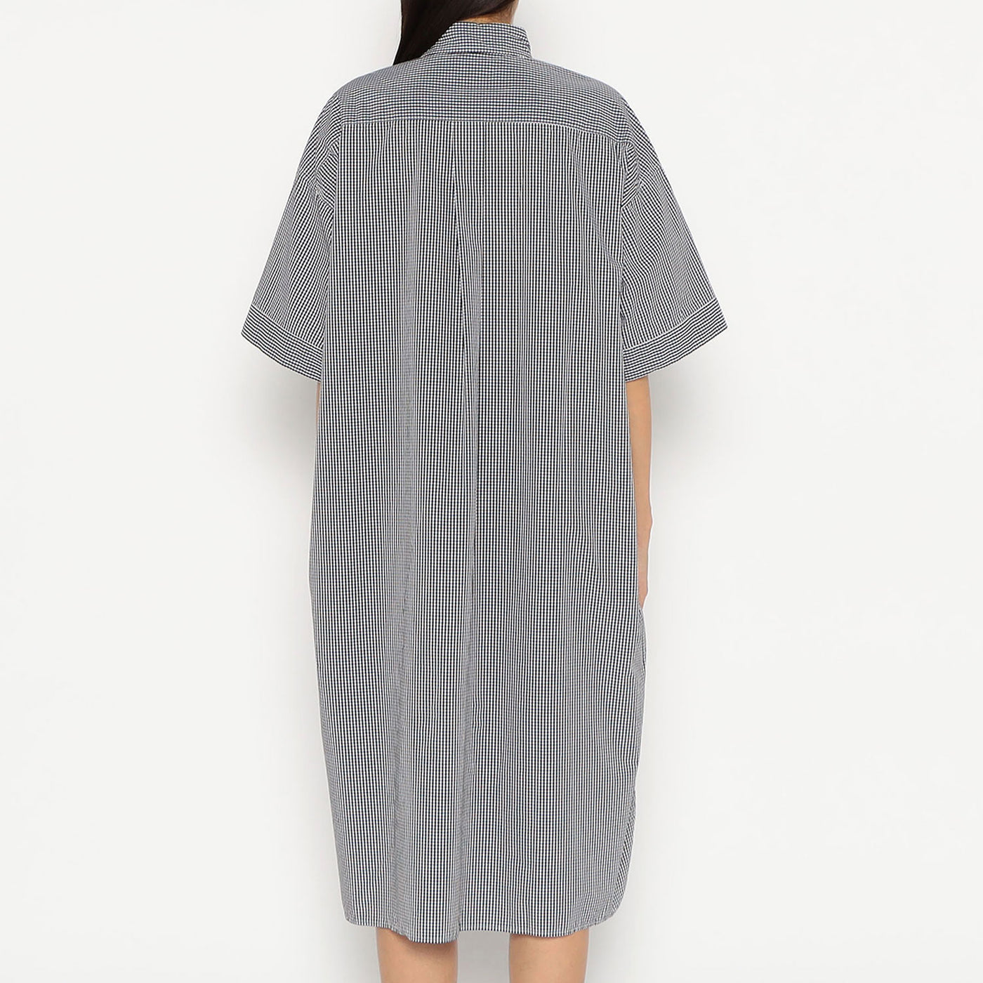 WOMEN'S COTTON POPLIN PULLOVER SHIRT DRESS PLAID