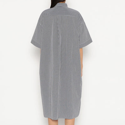WOMEN'S COTTON POPLIN PULLOVER SHIRT DRESS PLAID