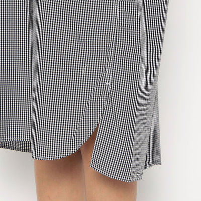 WOMEN'S COTTON POPLIN PULLOVER SHIRT DRESS PLAID