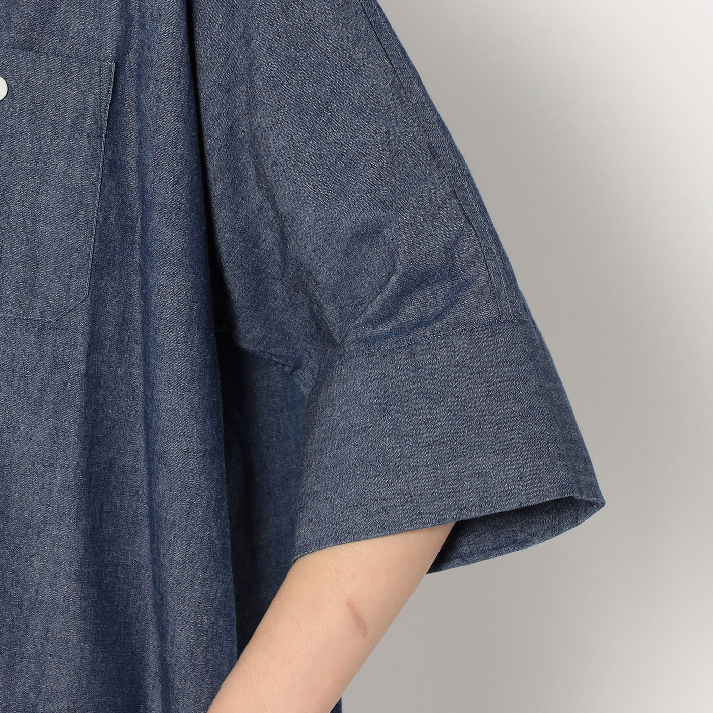 WOMEN'S COTTON CHAMBRAY WORK SHIRT DRESS