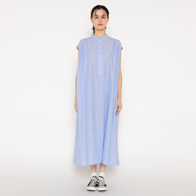 WOMEN'S COTTON LINEN SLUB SLEEVELESS DRESS