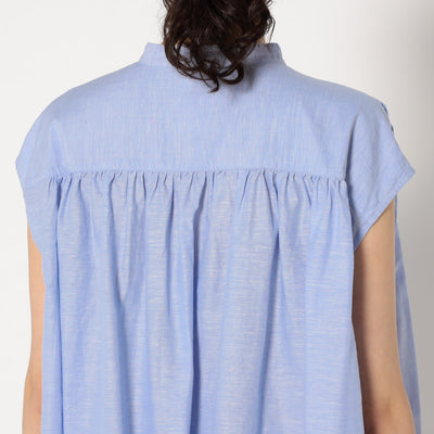 WOMEN'S COTTON LINEN SLUB SLEEVELESS DRESS