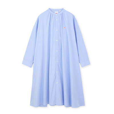 DANTON WOMEN'S T/C BROADCLOTH GATHERED SHIRT DRESS