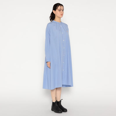 WOMEN'S T/C BROADCLOTH GATHERED SHIRT DRESS