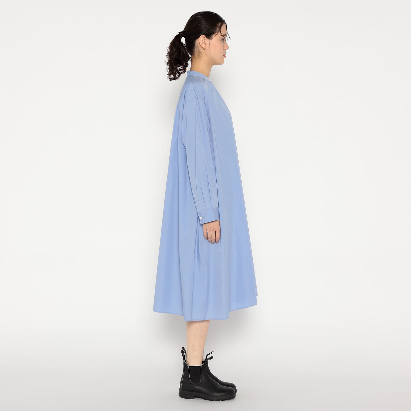 WOMEN'S T/C BROADCLOTH GATHERED SHIRT DRESS