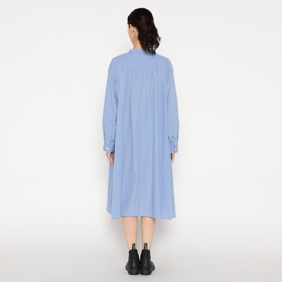 WOMEN'S T/C BROADCLOTH GATHERED SHIRT DRESS