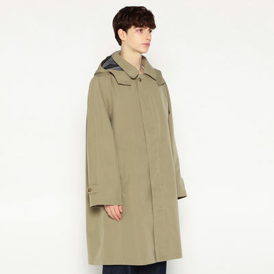 MEN'S 3LAYER CLOTH HOODED BALMACAAN COAT