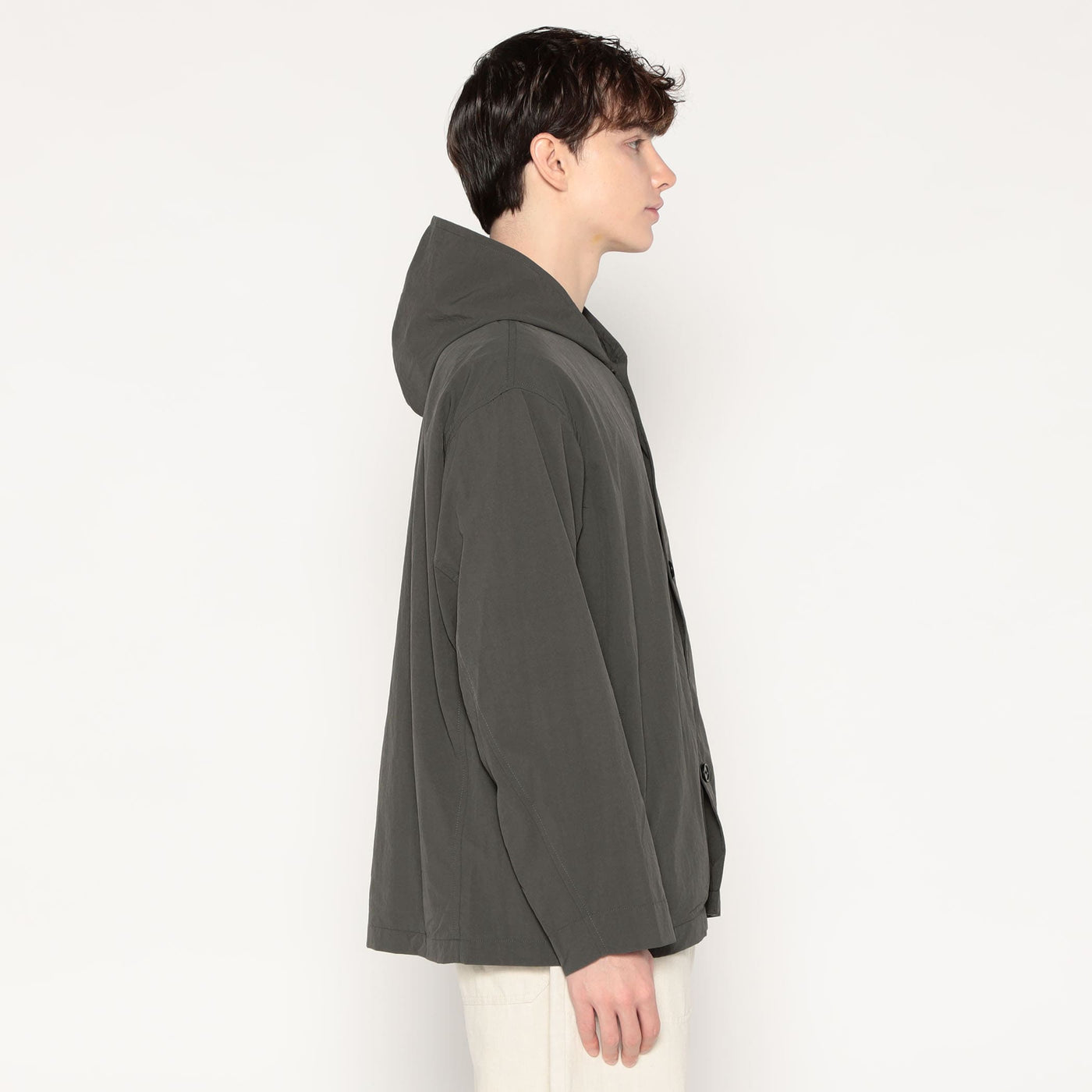 MEN'S NYLON TUSSER HOODED JACKET