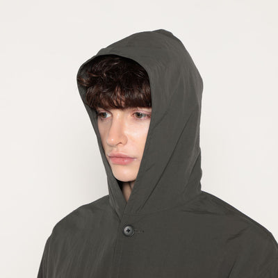 MEN'S NYLON TUSSER HOODED JACKET