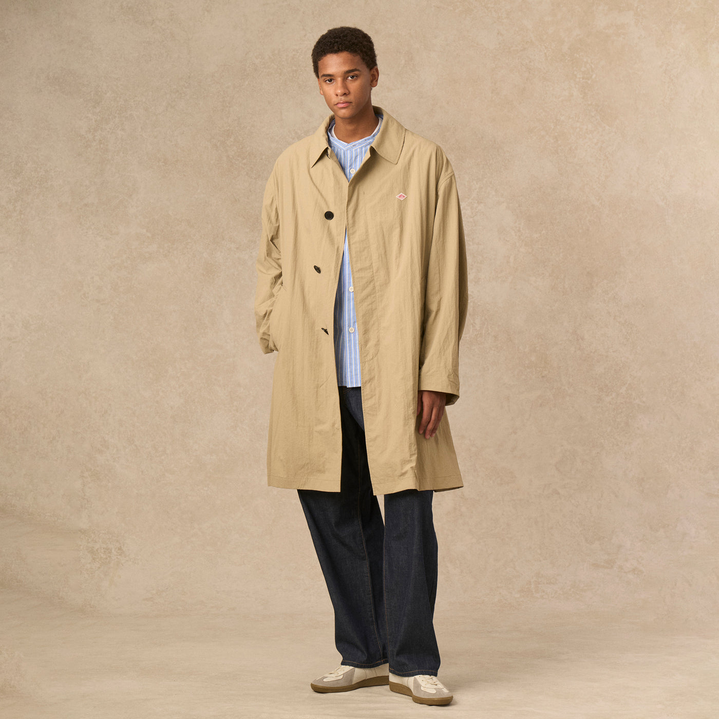 MEN'S NYLON TUSSER BALMACAAN COAT