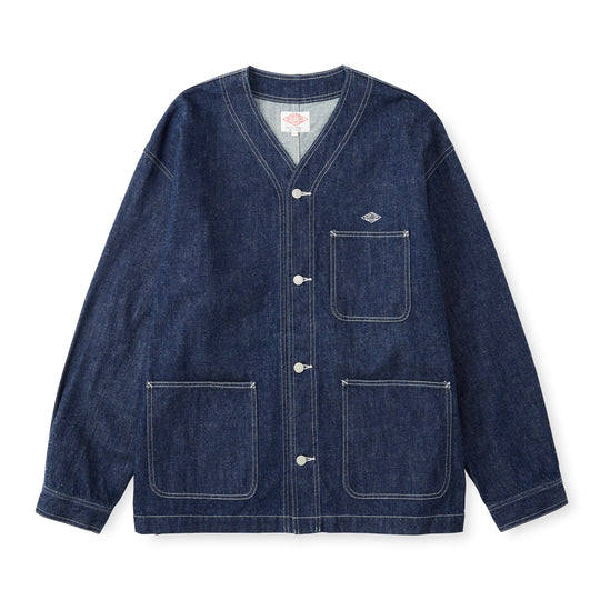 DANTON WOMEN'S ORGANIC COTTON WASHER COLLARLESS JACKET