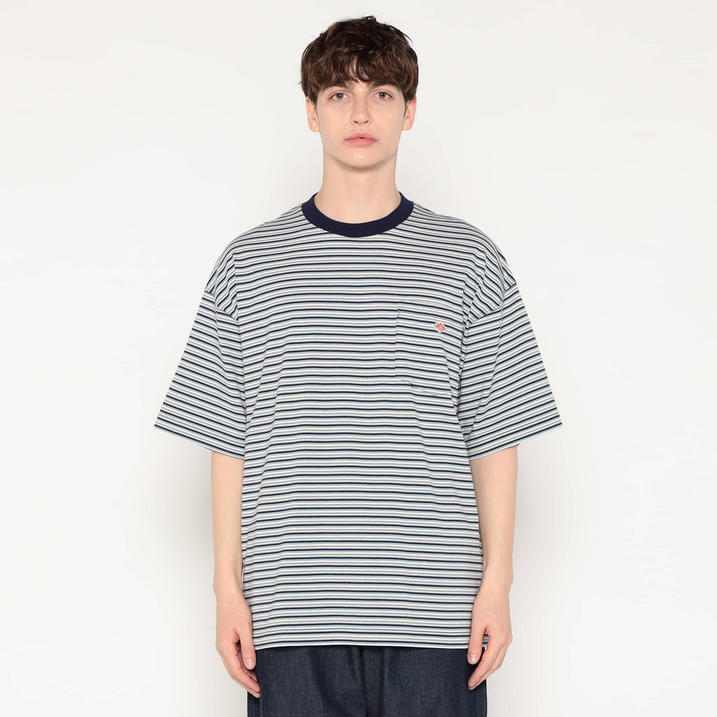 MEN'S  BIG SILHOUETTE POCKET T-SHIRT STRIPE