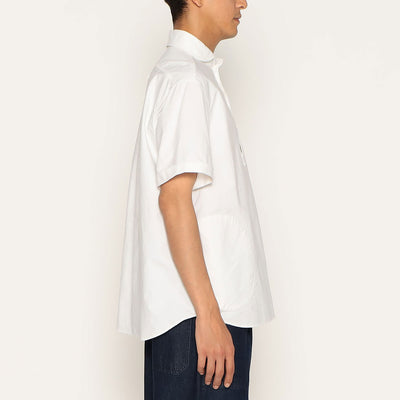 MEN'S OXFORD ROUND COLLAR SHORT SLEEVE PULLOVER SHIRT PLAIN