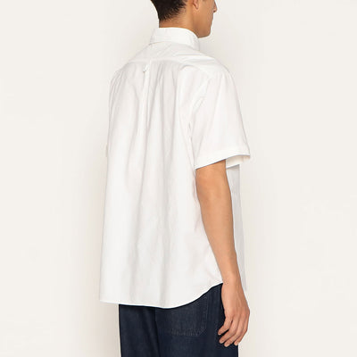 MEN'S OXFORD ROUND COLLAR SHORT SLEEVE PULLOVER SHIRT PLAIN