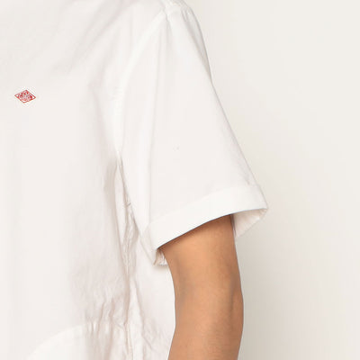 MEN'S OXFORD ROUND COLLAR SHORT SLEEVE PULLOVER SHIRT PLAIN