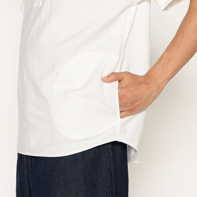 MEN'S OXFORD ROUND COLLAR SHORT SLEEVE PULLOVER SHIRT PLAIN