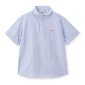 MEN'S OXFORD ROUND COLLAR SHORT SLEEVE PULLOVER SHIRT PATTERN