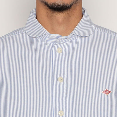 MEN'S OXFORD ROUND COLLAR SHORT SLEEVE PULLOVER SHIRT PATTERN