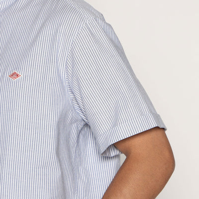 MEN'S OXFORD ROUND COLLAR SHORT SLEEVE PULLOVER SHIRT PATTERN
