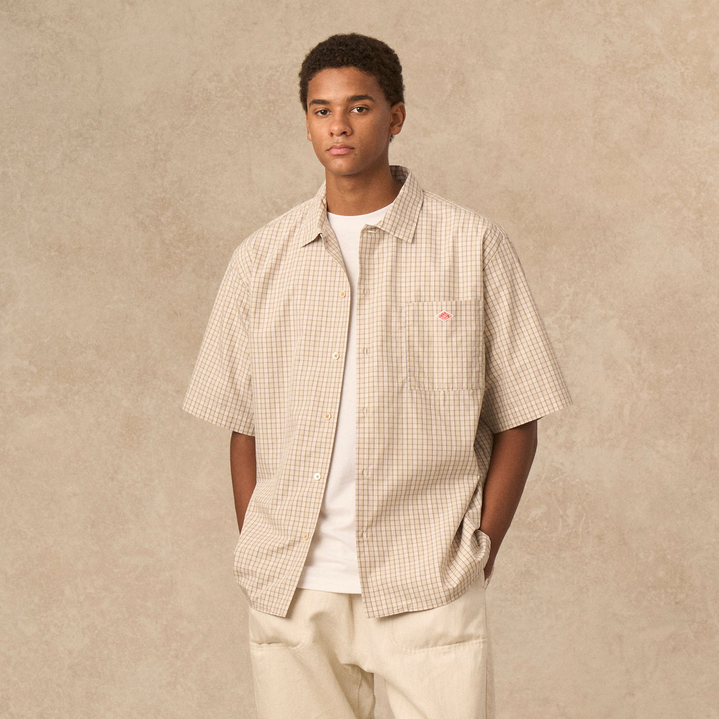 MEN'S COTTON POPLIN WORK SHIRT PLAID