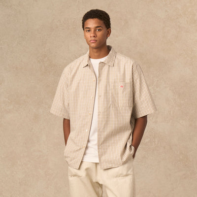 MEN'S COTTON POPLIN WORK SHIRT PLAID