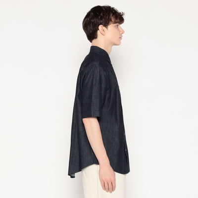 MEN'S DENIM DUNGAREE SHORT SLEEVE B.D SHIRT