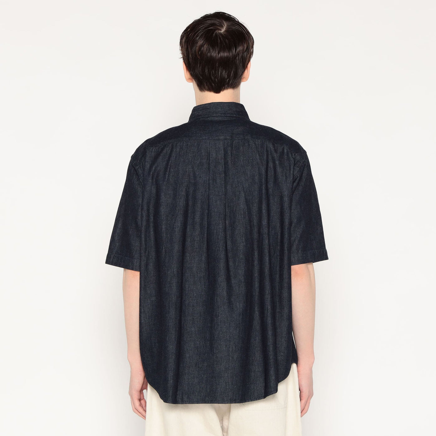 MEN'S DENIM DUNGAREE SHORT SLEEVE B.D SHIRT