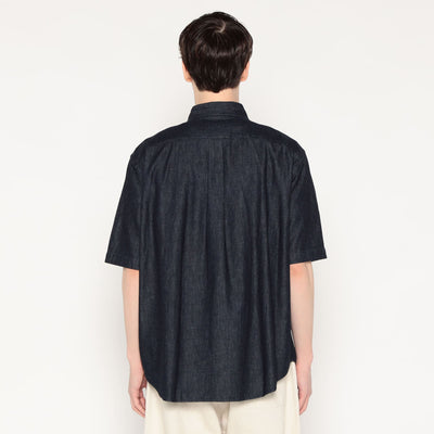 MEN'S DENIM DUNGAREE SHORT SLEEVE B.D SHIRT