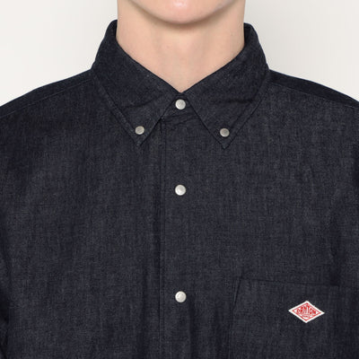 MEN'S DENIM DUNGAREE SHORT SLEEVE B.D SHIRT