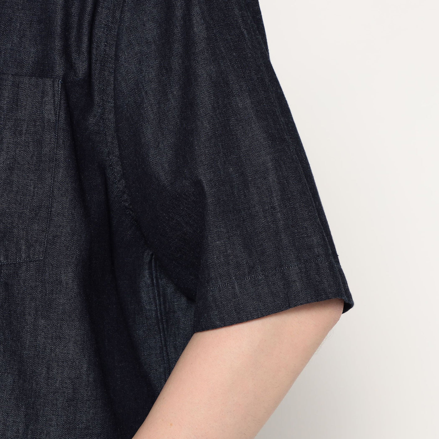 MEN'S DENIM DUNGAREE SHORT SLEEVE B.D SHIRT