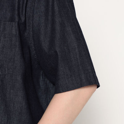 MEN'S DENIM DUNGAREE SHORT SLEEVE B.D SHIRT