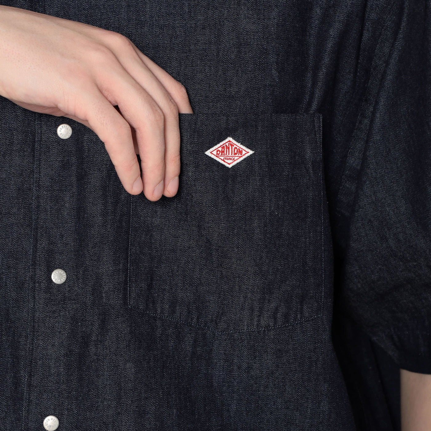 MEN'S DENIM DUNGAREE SHORT SLEEVE B.D SHIRT